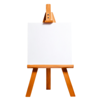 Blank Canvas on Wooden Easel Ready for Creative Artwork Creation png