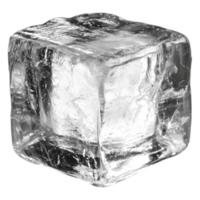 Clear Ice Cube on with Reflectind Texture png