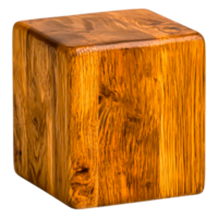Natural Wooden Block with Unique Grain Pattern and Textured Surface png