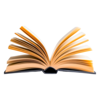 Open Book with Pages Flipping in a Soft Light Setting png