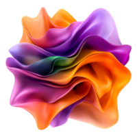 Colorful Abstract Shape with Flowing Curves and Soft Gradients png