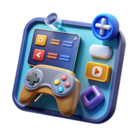 Render of a Game Controller Icon App Interface png