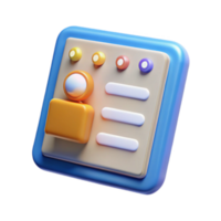 Render of a Colorful User Profile Interface Icon png