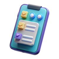 Render of Mobile App Interface with Pastel Colors and User-Friendly Design png