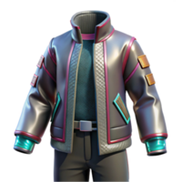 Futuristic Render of a Stylish Jacket and Pants Outfit png