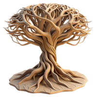 Intricate Render of a Twisted Tree Abstract Background Illustration png