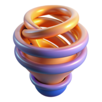 Abstract Render of Intertwined Rings, Gradient Color Spiral, Colorful Geometric Design png
