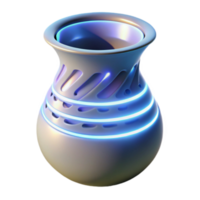 Glowing Render of a Futuristic Vase, Abstract Background Image png