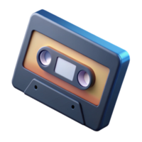 Render of a Retro Cassette Tape Icon, Vintage Audio Media, Music Technology, 80s Nostalgia, Compact Cassette, Magnetic Tape, Analog Recording, Music Storage, Retro Style, Nostalgic Design png