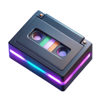 néon retro cassete fita ilustração png