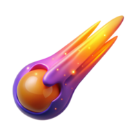 Dynamic Render of a Colorful Comet png