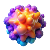 Abstract Render of Colorful Globular Structure png