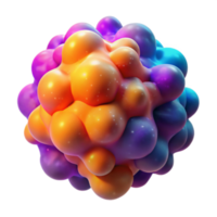 Abstract Render of a Colorful Bubble Cluster png