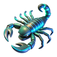 Cyber Scorpion Three Dimensional Render in a Futuristic Scene of Design png
