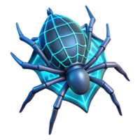 Cybernetic Spider Web in a Futuristic Three Dimensional Scene of Design png
