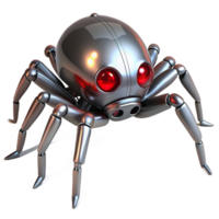 Futuristic Metal Spider Robot A futuristic spider crafted as a robotic design, navigating the digital web with precision. png