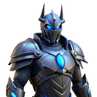 Cybernetic Knight Armored Fantasy Figure in a Dynamic Three Dimensional Scene of Adventure png