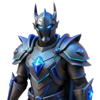 Crystalline Knight Armored Fantasy Figure - A majestic depiction of a knight with crystalline armor capturing its regal presence and fantasy elements png