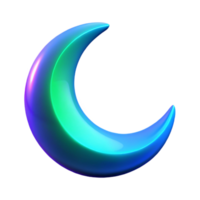Crescent Moon Gradient, Abstract Art in a Creative Three Dimensional Scene of Design png