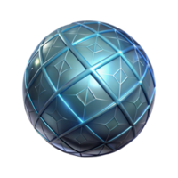 Geometric Sphere 3D Render A dynamic depiction of a sphere navigating a world of geometry, captured in a stunning three-dimensional render. png