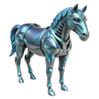Robotic Horse Futuristic Equine Design A futuristic horse crafted as a robotic design, navigating the digital savannah with precision. png