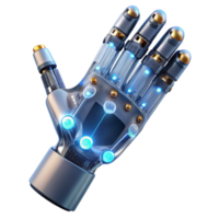 avançado robótico mão Projeto uma dinâmico representação do uma mão trabalhada Como uma robótico projeto, capturando a essência do inovação dentro uma digital mundo. png