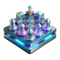 Strategic Game with Chess Pieces in a Thoughtful Three Dimensional Scene png