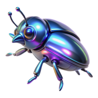 Metallic Insect Robot 3D Render A futuristic insect robot crafted from metal, brought to life in a stunning three-dimensional render. png
