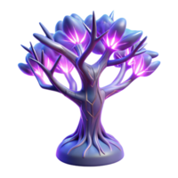 Glowing Fantasy Tree in a Mesmerizing Three Dimensional Render of Nature png
