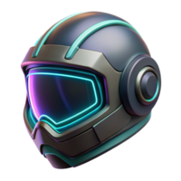 Futuristic Helmet Design An advanced helmet crafted for the future, showcasing cutting-edge design in a digital render. png