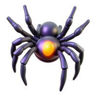 Glowing Mechanical Spider Three Dimensional Render in a Futuristic Scene of Design png