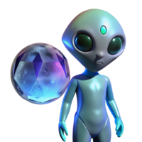 Alien Cosmic Orb in a Futuristic Three Dimensional Scene of Exploration png