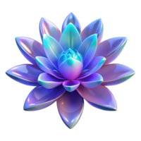 Iridescent Lotus Flower A radiant lotus flower with iridescent petals, navigating the digital garden in a stunning render. png
