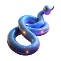 Cosmic Serpent 3D Render A galactic creature brought to life in a three-dimensional render, its scales shimmering with cosmic energy. png