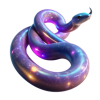 Cosmic Serpent Galaxy in a Loop in a Mesmerizing Three Dimensional Scene of Enchantment png