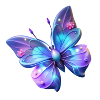 Glowing Butterfly Art - A luminous depiction of a butterfly with glowing elements highlighting its ethereal beauty and delicate design png