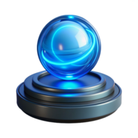 Glowing Orb on Platform A radiant orb perched on a platform, illuminating the digital realm with its vibrant light. png