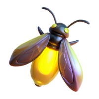 Glowing Firefly Three Dimensional Render in a Mesmerizing Scene of Nature png