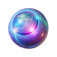 Abstract Sphere, Glowing Orb A dynamic depiction of a sphere navigating a world of glowing orbs, captured in abstract art in a digital world. png