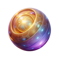 Glowing Orb as an Abstract Art Piece with Luminous Glow and Dynamic Design png