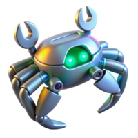 Robotic Crab 3D Model A futuristic crab crafted in a stunning three-dimensional model, showcasing advanced design. png