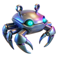 Metallic Crab Robot in a Three Dimensional Render of Futuristic Design png
