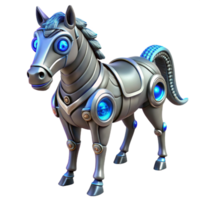 Cybernetic Horse Robotic Equine Design A futuristic horse crafted as a robotic equine, navigating the digital realm with precision. png