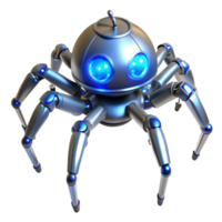 Futuristic Robot Spider Design A dynamic depiction of a spider crafted as a futuristic robot, capturing the essence of innovation in a digital world. png