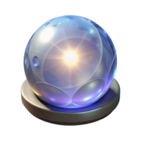 Glowing Orb Abstract Light Art A dynamic depiction of an orb glowing with abstract light, capturing the essence of art in a digital world. png
