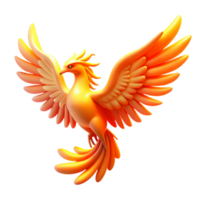 Majestic Phoenix with Wings of Fire in a Mystical Setting with Enchanting Atmosphere png