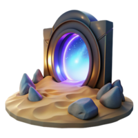 Desert Portal as a Sci-Fi Gateway with Futuristic Design and Enigmatic Atmosphere png