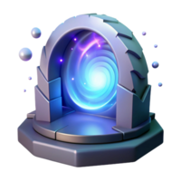 Spiral Gateway as a Three Dimensional Render of a Fantasy Portal to Another World png