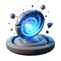 Spiral Energy Core Three Dimensional Render in a Futuristic Scene of Design png