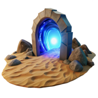 Mystic Portal in Desert Sands in a Magical Three Dimensional Scene of Enchantment png